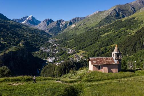 Vue sur les montagnes à Valloire