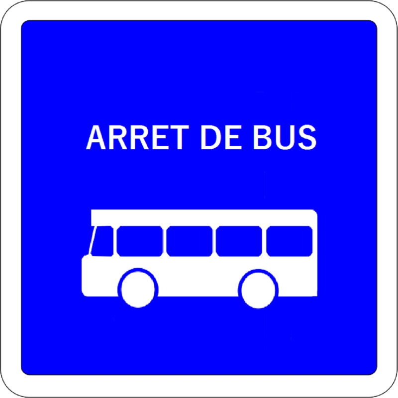 panneau routier arrêt de bus