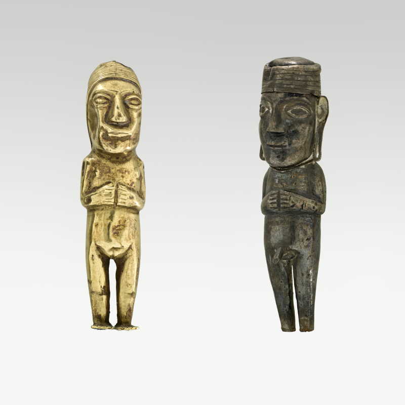 statuettes incas or et argent