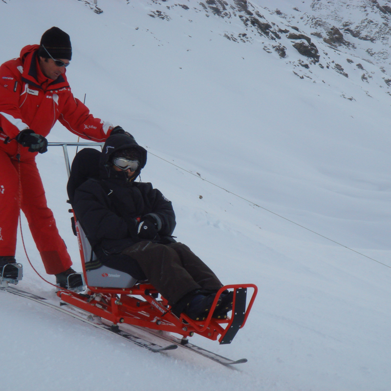 Ski en tandem avec un moniteur à Bonneval sur Arc