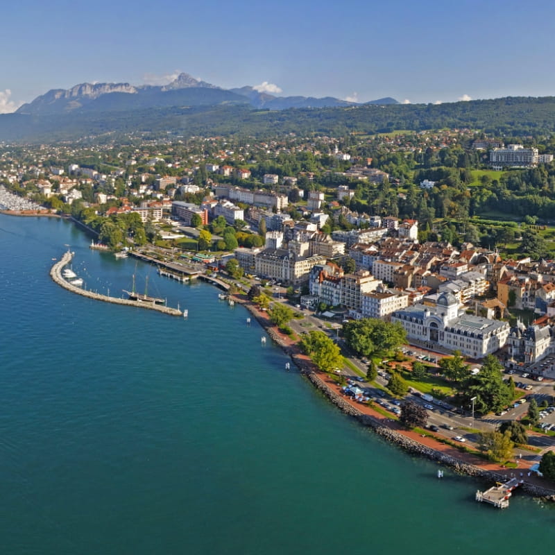 vue aérienne d'Evian