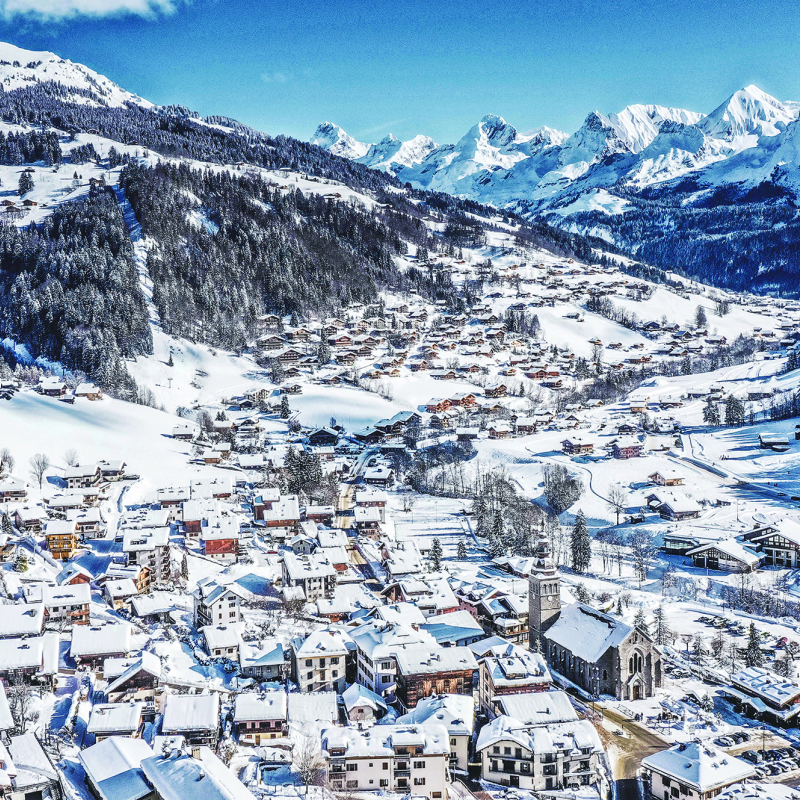 Village du Grand-Bornand en hiver