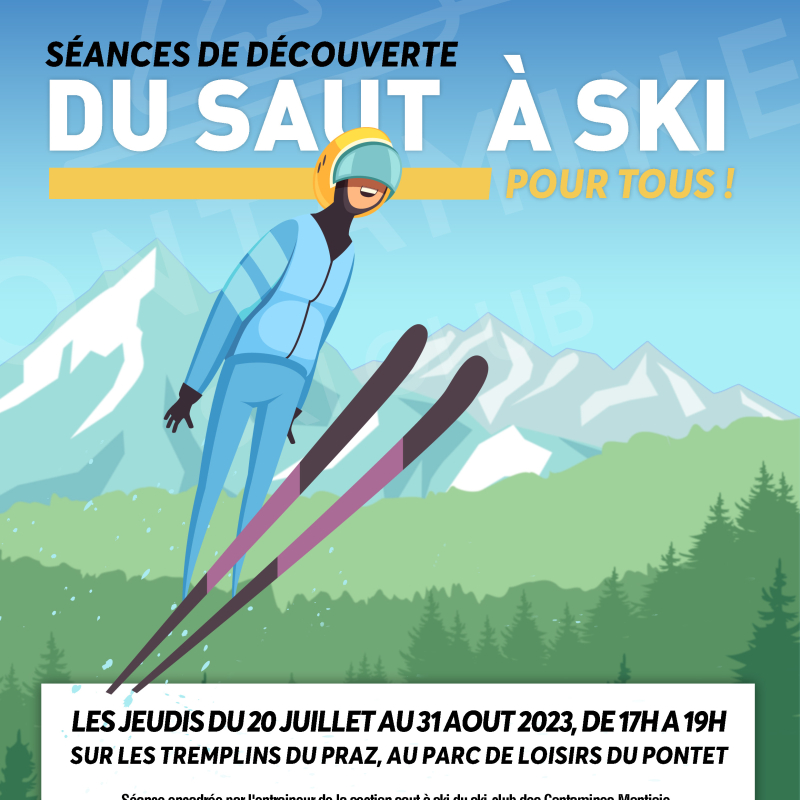 Découvrez le saut à ski aux Contamines cet été