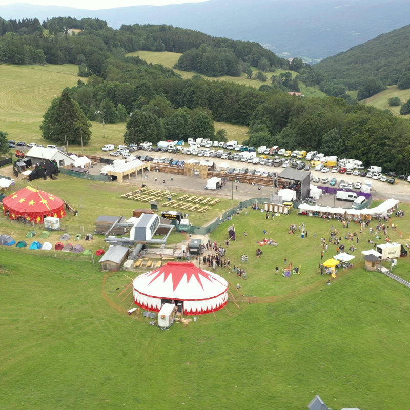 Vue aérienne du festival