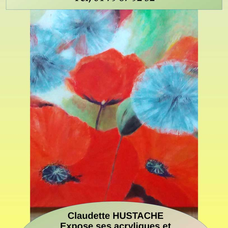 Exposition de peinture de Claudette Hustache