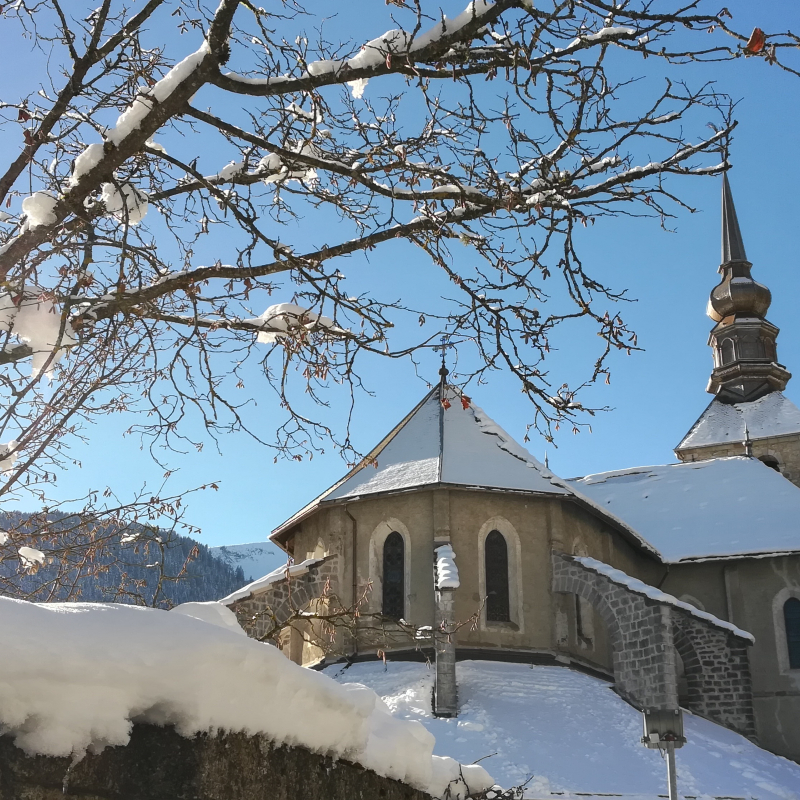 Abbaye d'Abondance sous la neige
