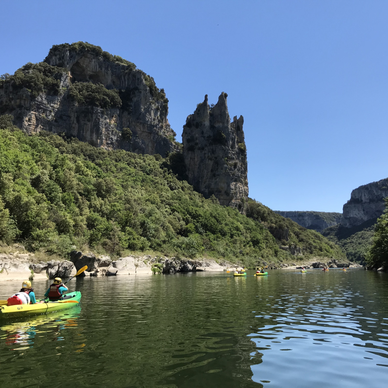 Canoë encadré - immersion Bivouac dans les Gorges 2 jours / 1 nuit avec Kayacorde