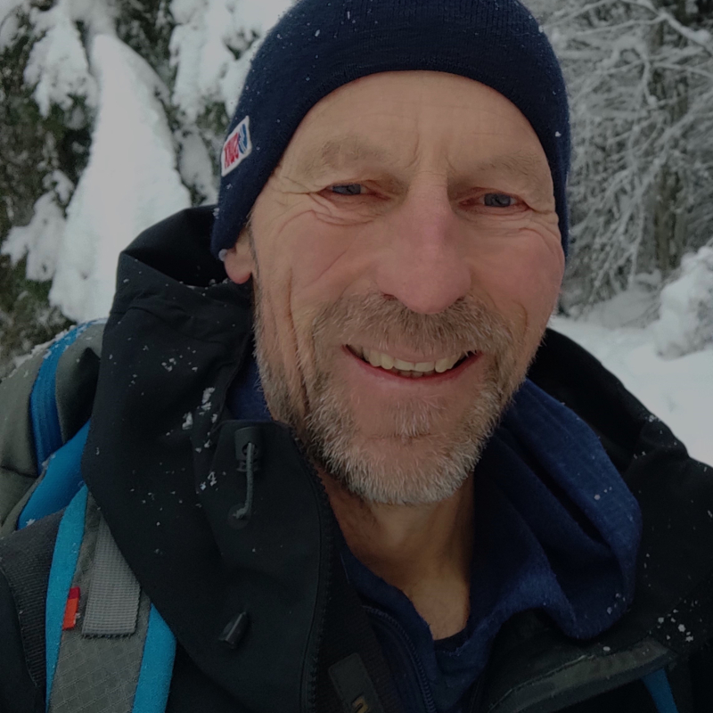 Philippe en randonnée hivernale
