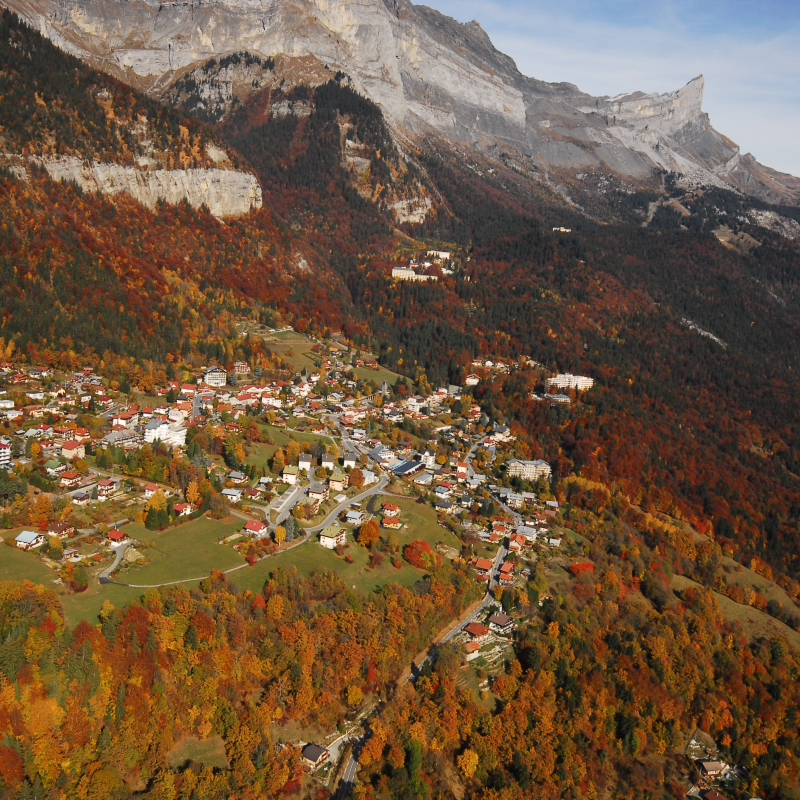 Aerial view of Plateau d'Assy