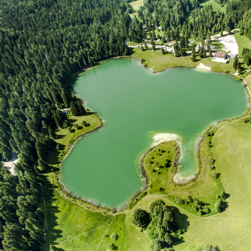 Vue aérienne du Lac Genin