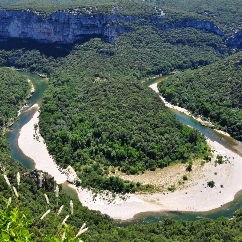 Gorges of the Ardèche with a donkey