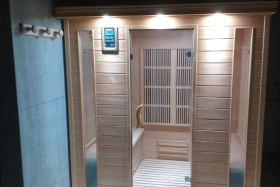 Espace sauna privatif au rez de chaussée