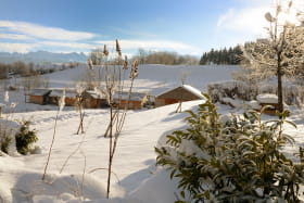 chalets camping hiver