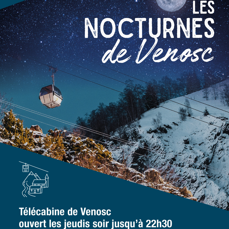 Affiches des Nocturnes de Venosc - hiver 2023-2024