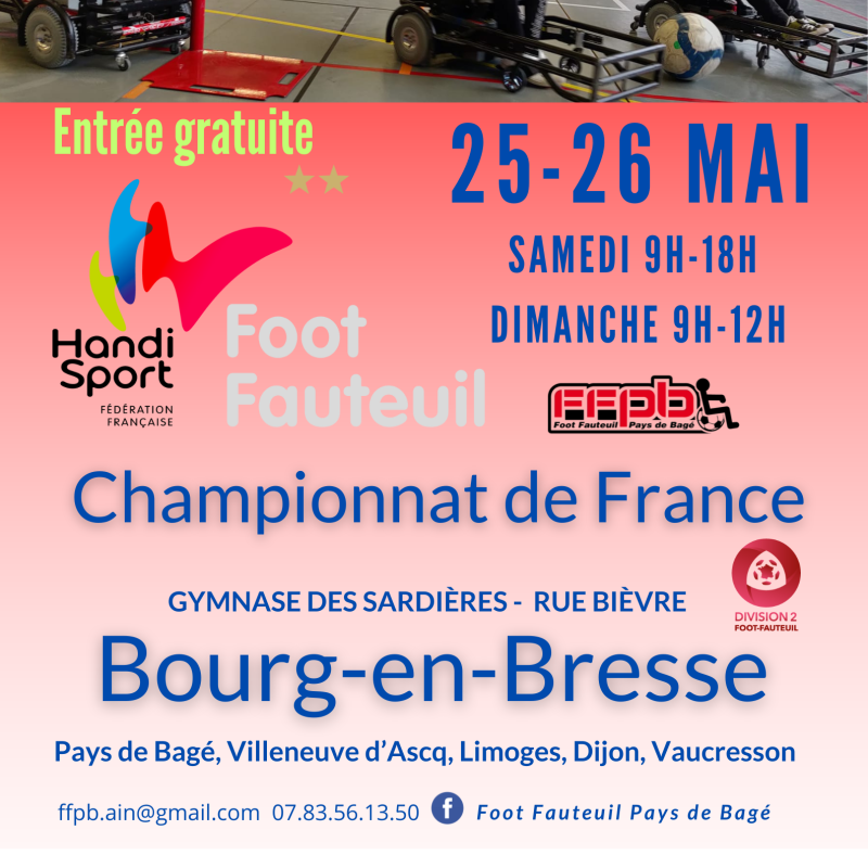 Championnat de France de foot fauteuil de seconde division (D2)