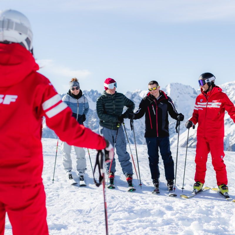 Downhill skiing lessons for adults -  School holidays