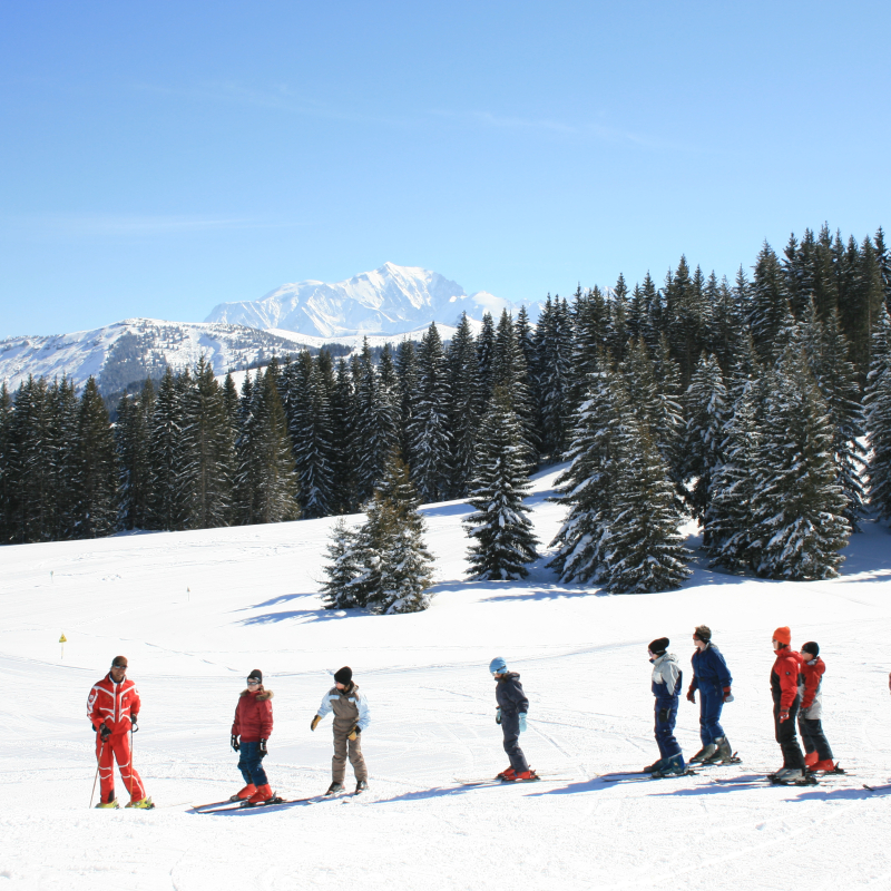 Group ski lessons for children