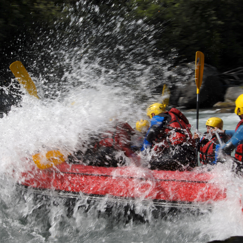 Rafting on the river Isère