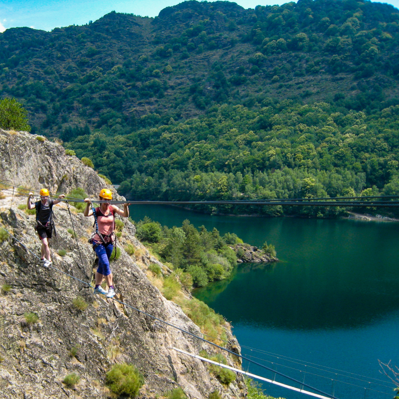 Via Ferrata intermédiaire - le lac de Villefort - 1/2 journée - Face Sud