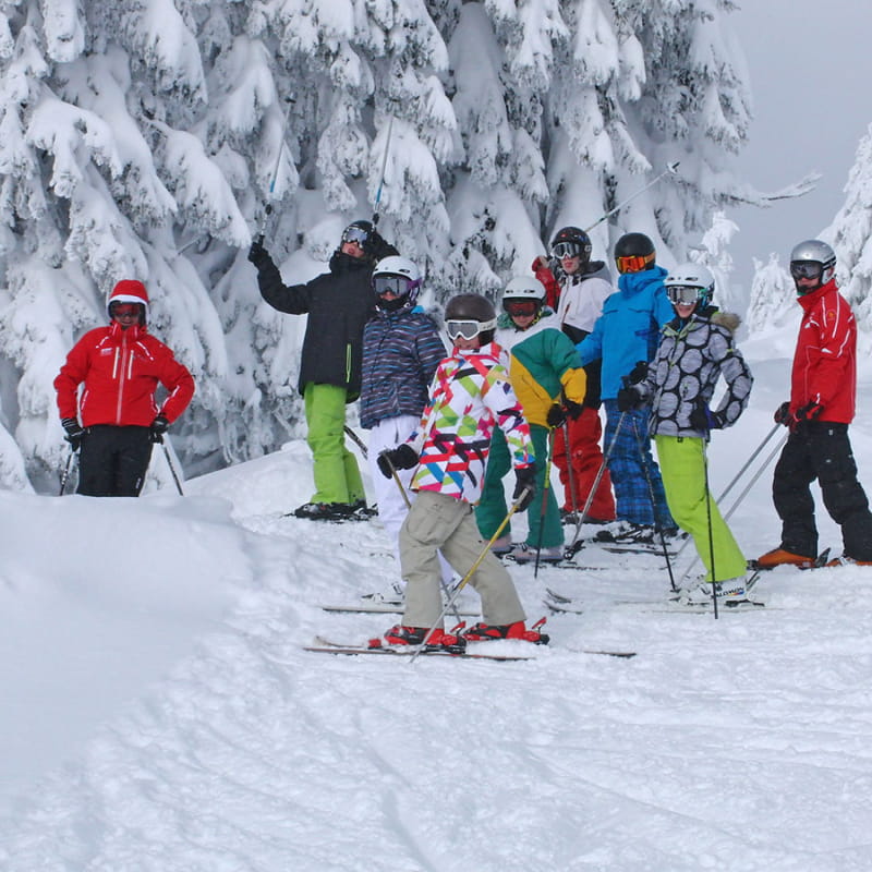 Cours collectif de ski alpin
