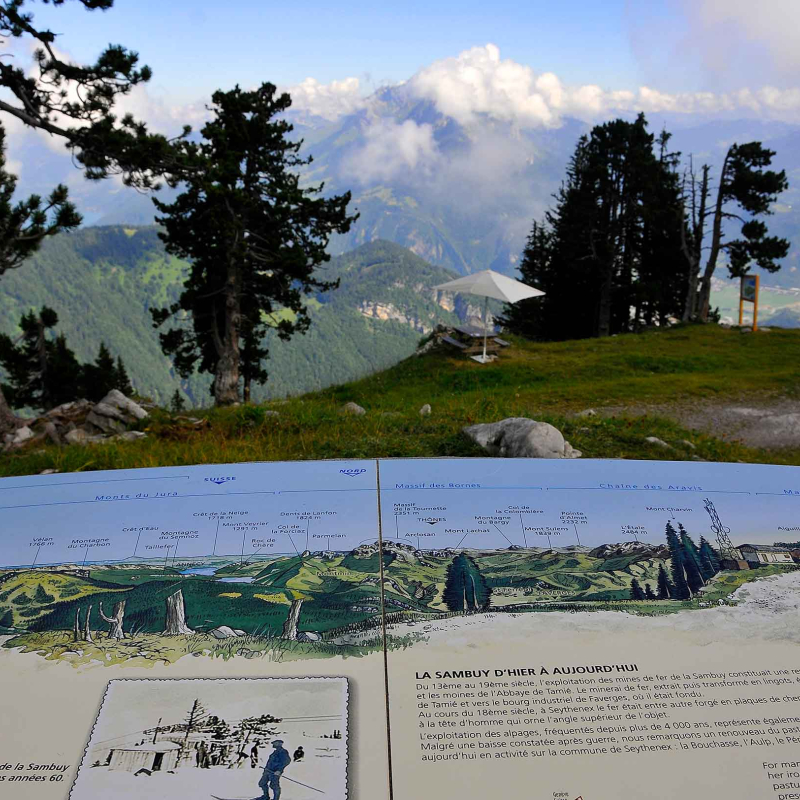 Table d'orientation panorama Mont-Blanc