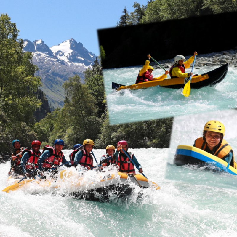 Raft, hydrospeed, canoe-raft 2 activites au choix