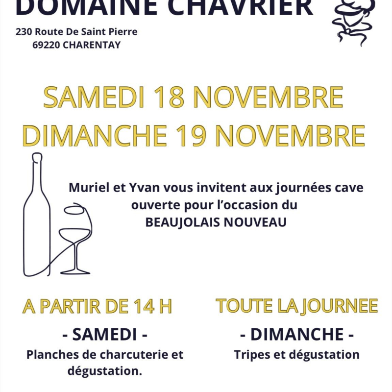 Dégustation de Beaujolais Nouveau au Domaine Chavrier