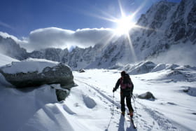 ski de randonnée sallanches neige panorama hiver groupes