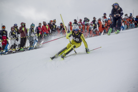 Julien Lizeroux dans la descente du Super Slalom